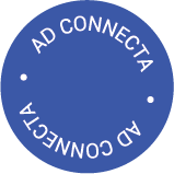 Ad Connecta circular brand emblem design element